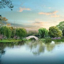 Схема вышивки «ОЗЕРО»