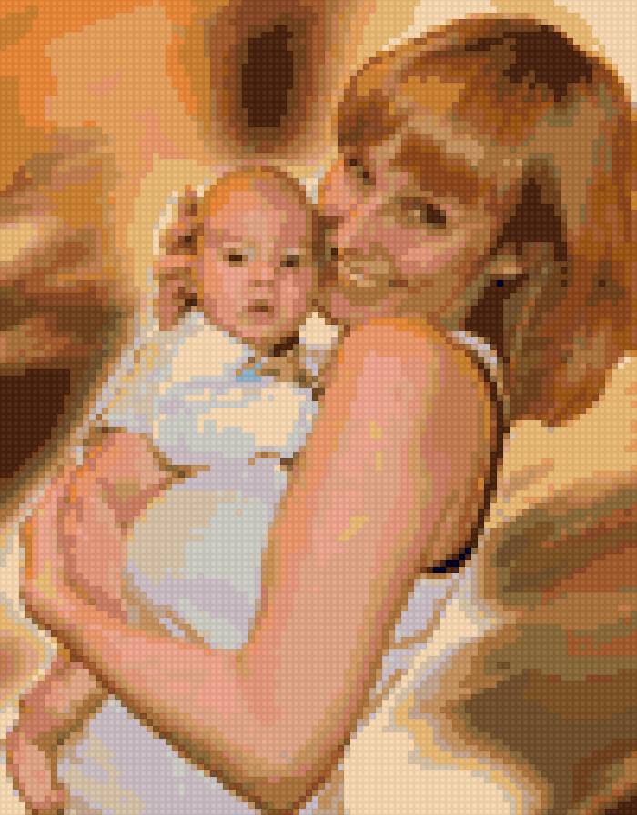 с мамой Таней 100x130 DMC30 - предпросмотр