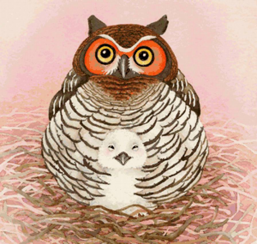 Подушка - сова - предпросмотр