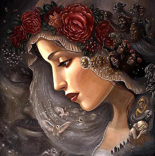 Девушка - 120 цв - портрет, картина, девушка, красота, фея, фентази - оригинал