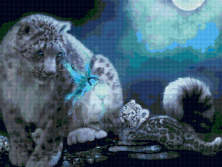 Лунная сказка - ночь луна волшебство барс - предпросмотр