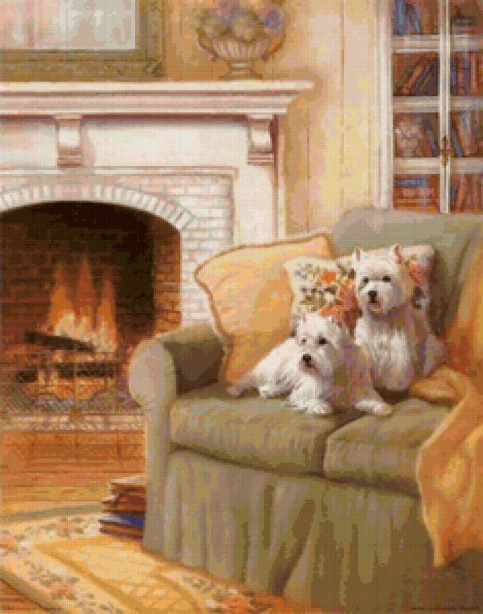 №148313 - камин, собака, пес - предпросмотр