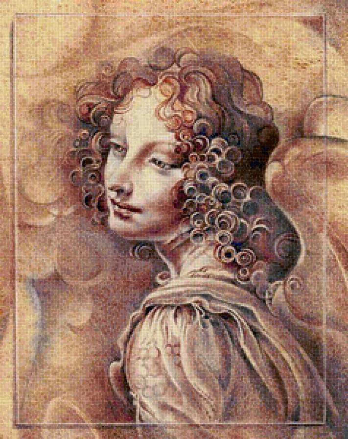 Старинная фреска - живопись, гравюра, портрет, красота - предпросмотр