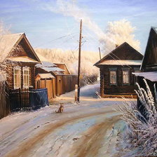 Схема вышивки «villidge»