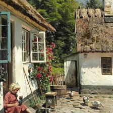 Оригинал схемы вышивки «villidge» (№148549)