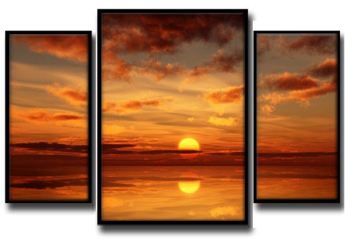 золотой закат - модульная картина - оригинал