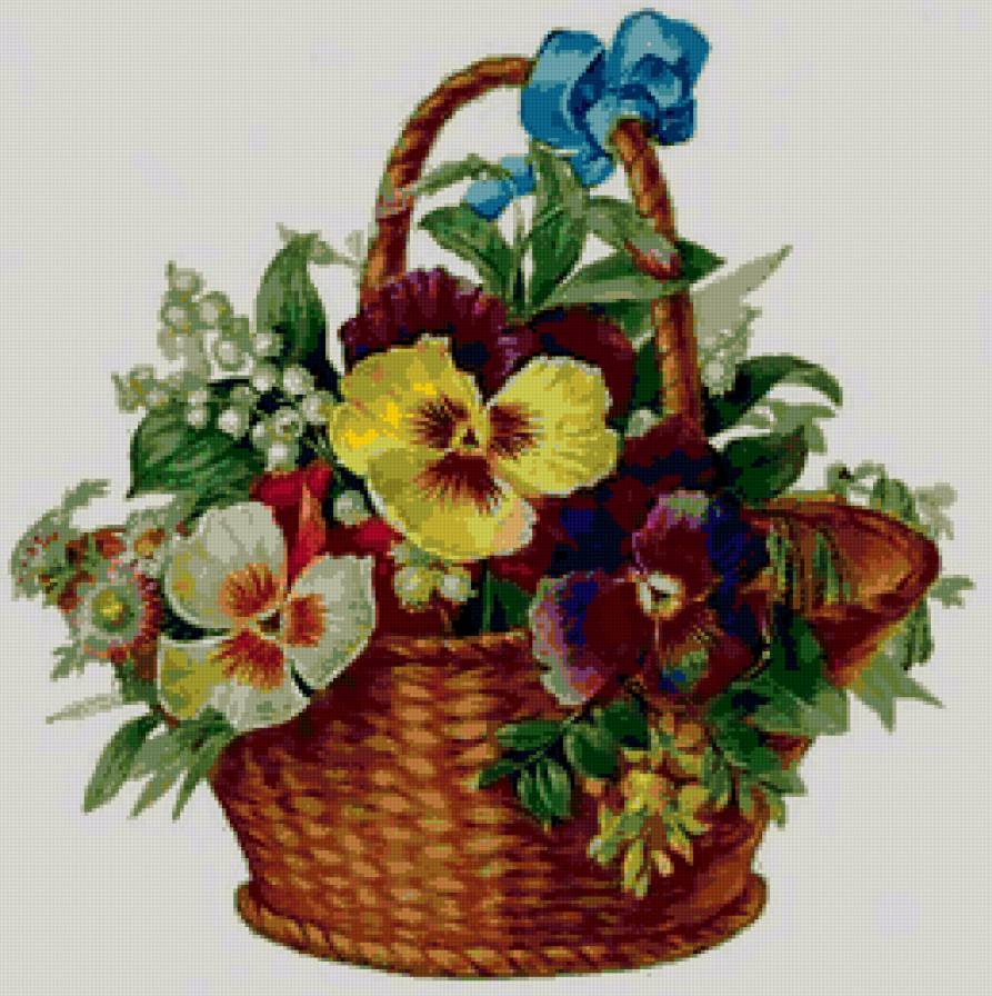 цветы в корзине - предпросмотр