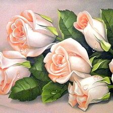 Оригинал схемы вышивки «нежные розы» (№148625)