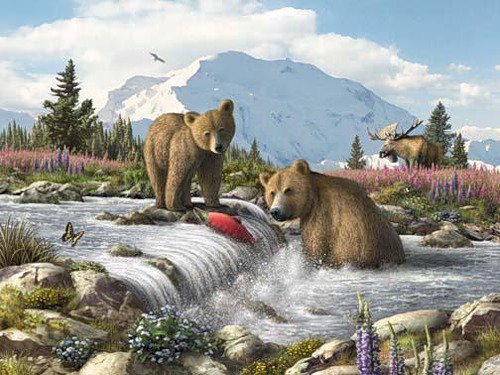 Мишки - картины алан гиана - оригинал