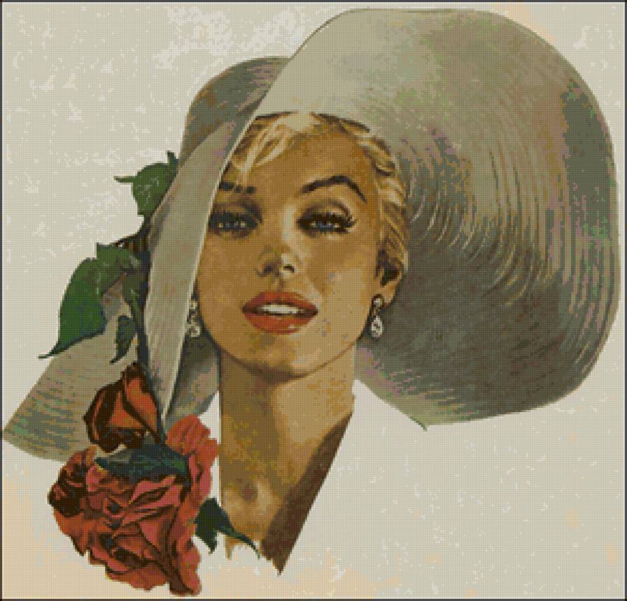 женщина в шляпке - предпросмотр