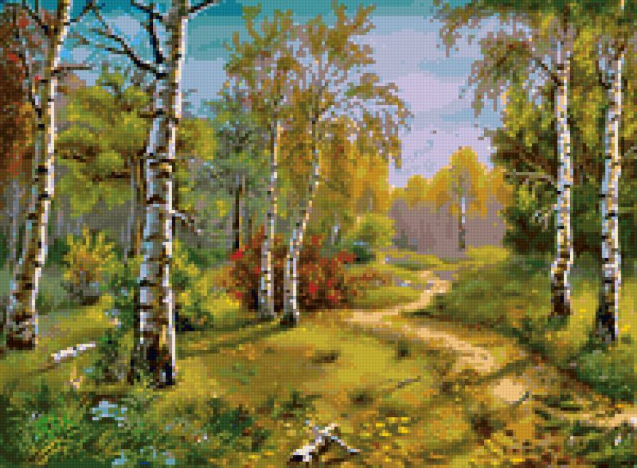 Березовая роща - лето, красота, природа, пейзаж, картина, березы, лес - предпросмотр