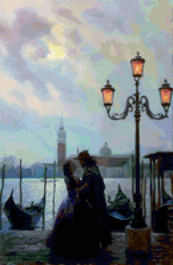 Свидание - романтика, венеция, свидание, городской пейзаж, вечер, пара - предпросмотр