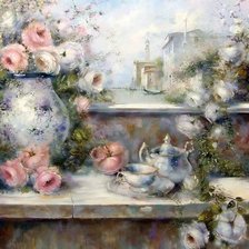 Схема вышивки «Чайная роза»