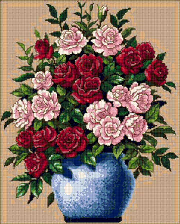 №149219 - розы, цветы, букет, ваза - предпросмотр
