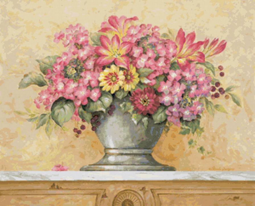 Цветочный декор - декор, цветы, живопись - предпросмотр