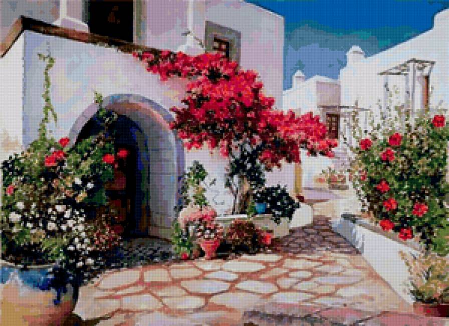 Улочки - греция, городской пейзаж - предпросмотр