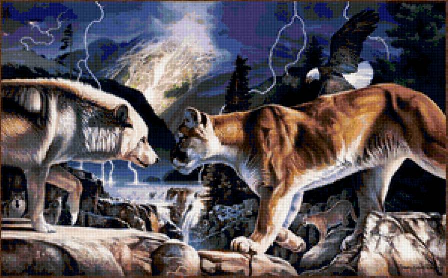 Животные - живопись, пейзаж, птицы, животные - предпросмотр