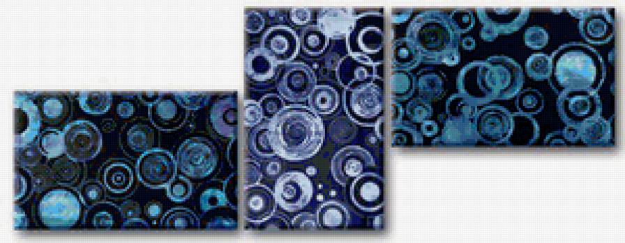 абстрактные круги - модульная картина - предпросмотр