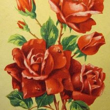 Оригинал схемы вышивки «красные розы» (№149831)