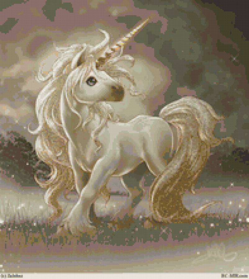 Маленький единорог - сказка, животное, единорог, фентази - предпросмотр