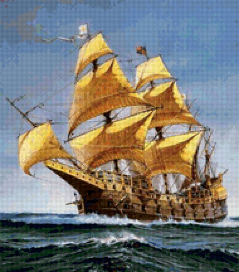 Золотые паруса - парусник - предпросмотр