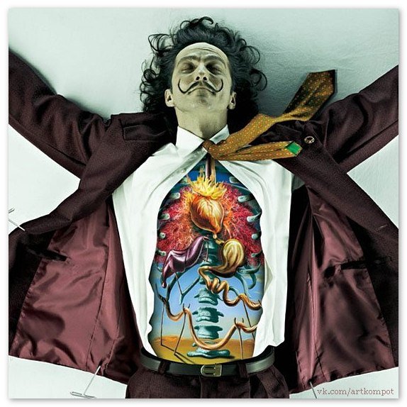 сальвадор дали - портрет, сальвадор дали - оригинал