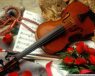 скрипка - розы, скрипка, музыка - оригинал