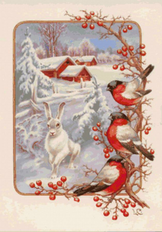 №150262 - пейзаж, животные, птицы - предпросмотр