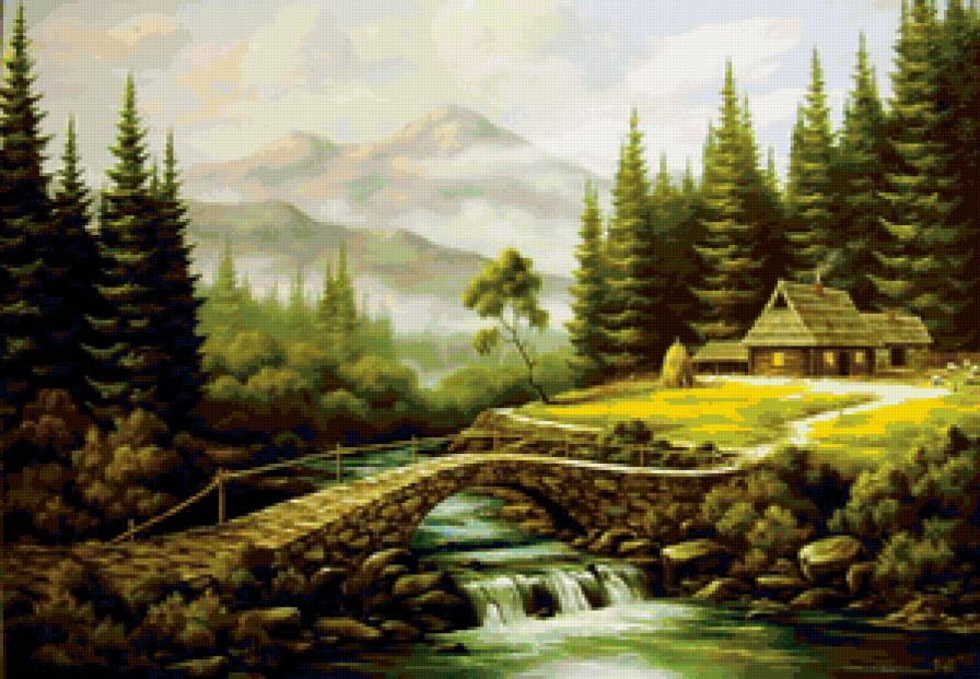 Пейзаж, лес, горы - лес, пейзаж, горы - предпросмотр