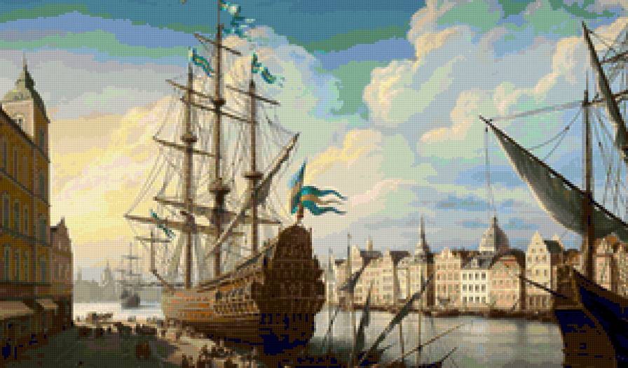 Порт кораблей - корабль, море - предпросмотр