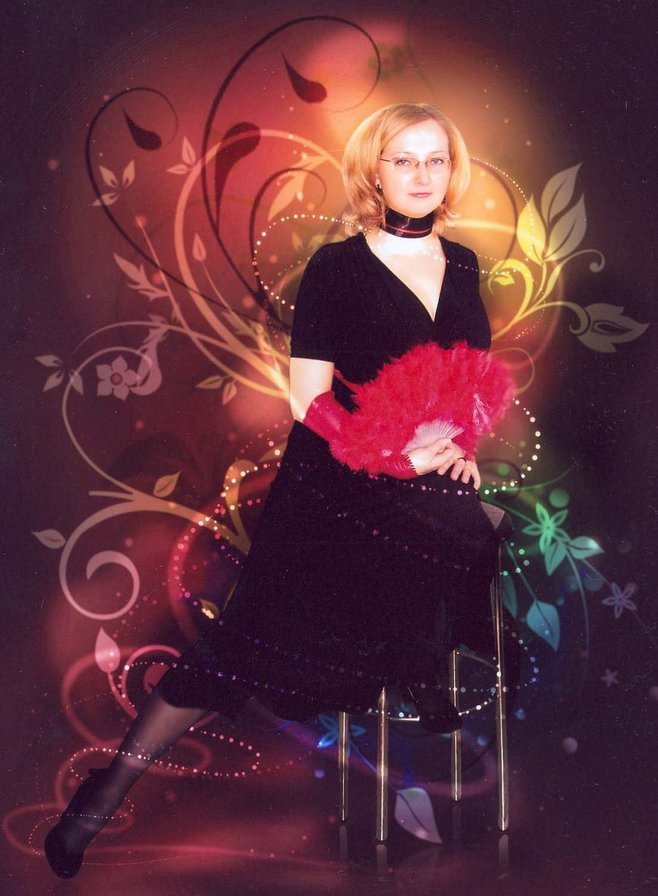 Девушка с веером - оригинал