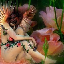 Схема вышивки «ангел»