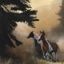 Оригинал схемы вышивки «horses» (№151273)