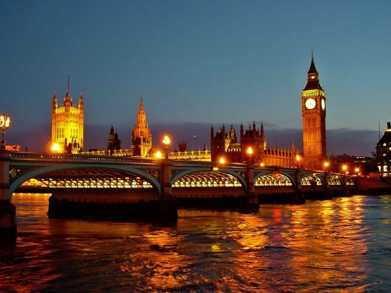 Лондон - красота, вечер, пейзаж, лондон, фонари, городской пейзаж - оригинал