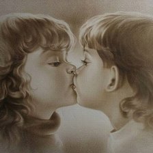 Схема вышивки «Детский поцелуй»