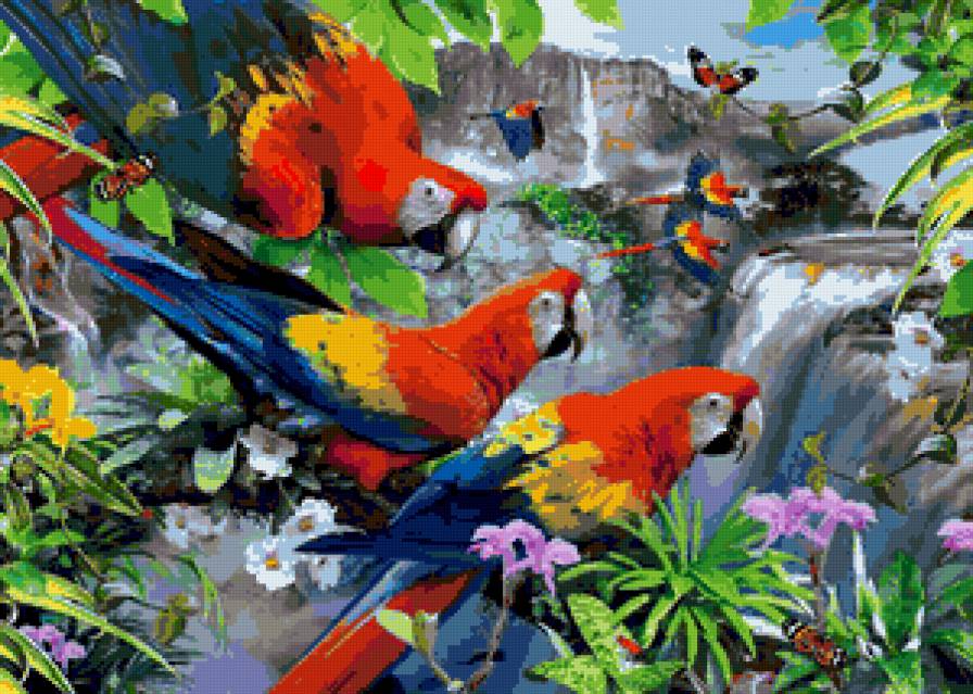 №151820 - животные, пейзаж, птицы - предпросмотр