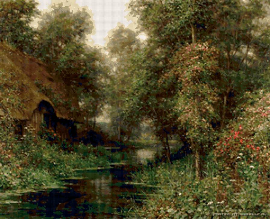 Louis Aston Knight - дом, речка, природа - предпросмотр