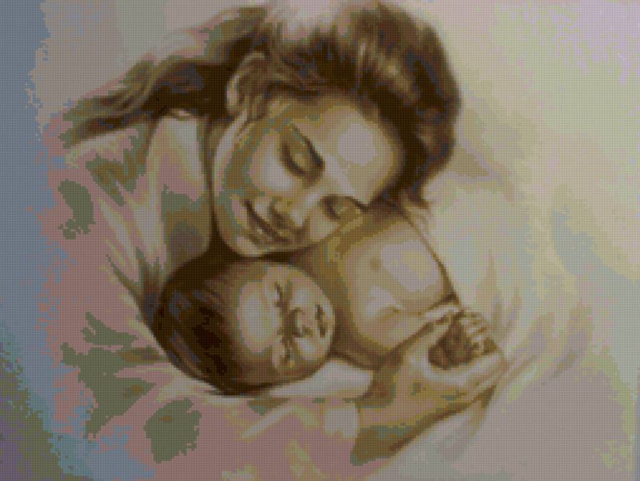 №152590 - детя, сон, мать, ребенок - предпросмотр