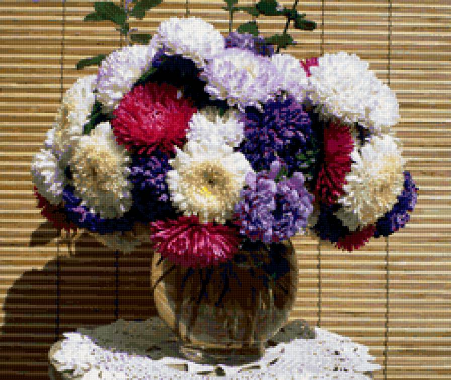 астры - астры, цветы, букет - предпросмотр