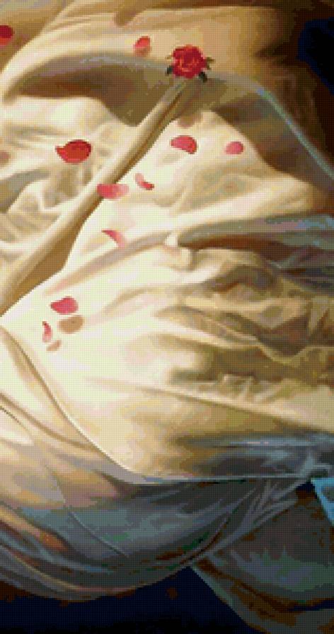 Сон фентази (триптих 3-ч) - фея, девушка, фентази, картина, красота, портрет - предпросмотр