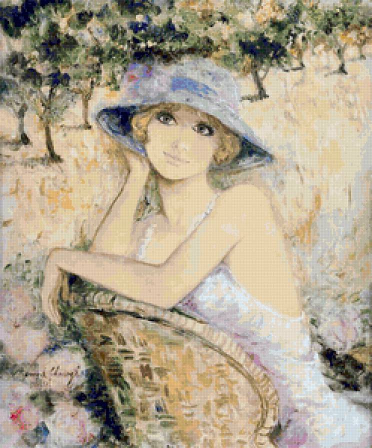 Милое ретро - женский образ, живопись - предпросмотр