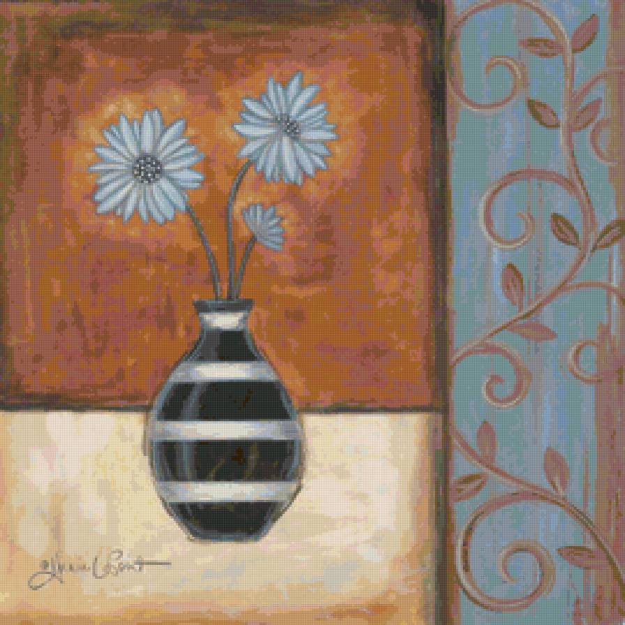 Цветочный декор - цветы, декор, живопись - предпросмотр