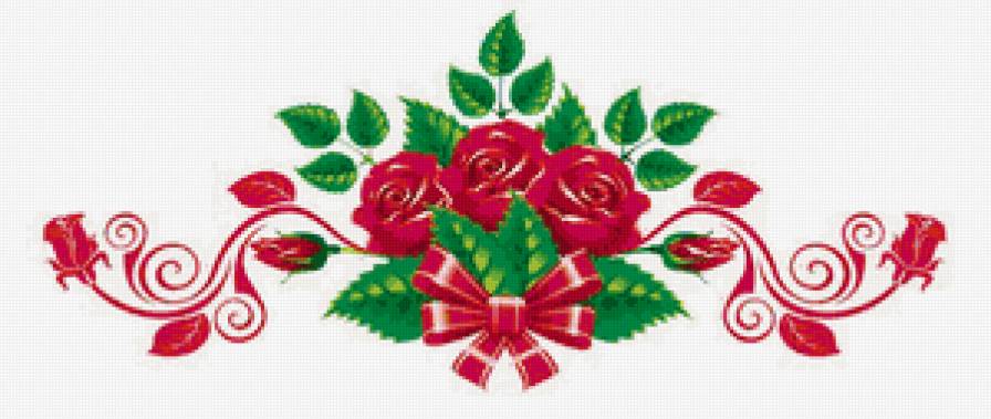 Розы для скатерти - розы, цветочный узор, для скатерти, векторная графика, цветы - предпросмотр