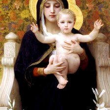 Схема вышивки «мадонна с младенцем»