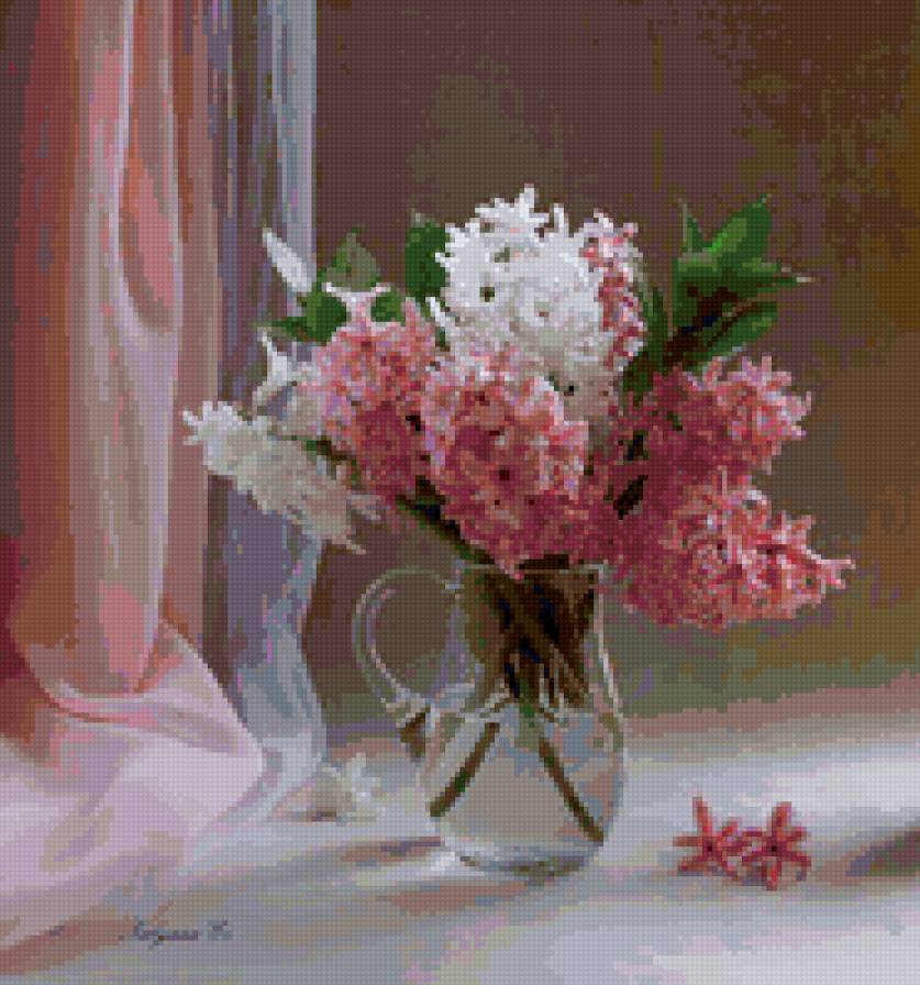 Нежный букет - цветы, ваза, букет - предпросмотр