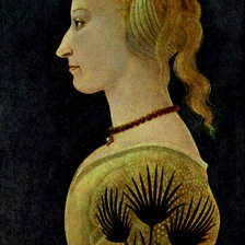 Схема вышивки «Бальдовинетти Алессо Портрет девушки в желтом.jpg»