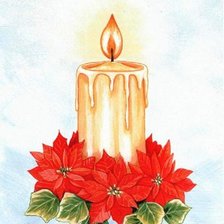 Оригинал схемы вышивки «рождественская свеча» (№154008)