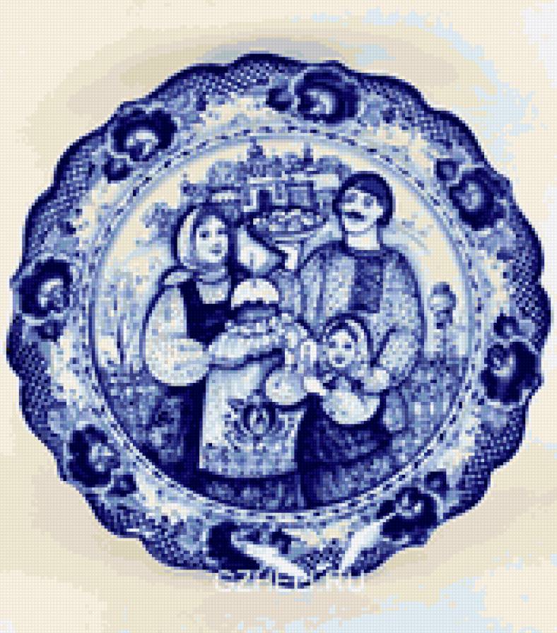 Апрель - гжель - предпросмотр