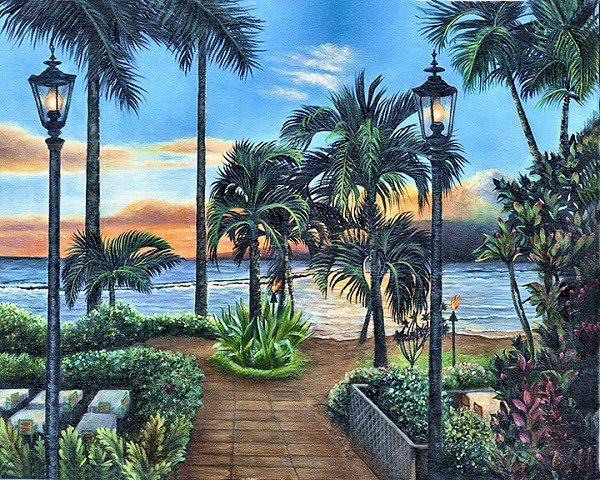 Райский уголок - райский уголок, пальма, океан, пальмы, природа, пейзаж - оригинал