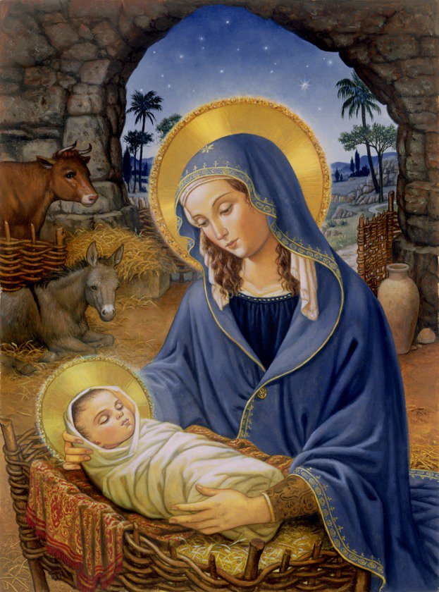 рождество - богородица, младенец - оригинал
